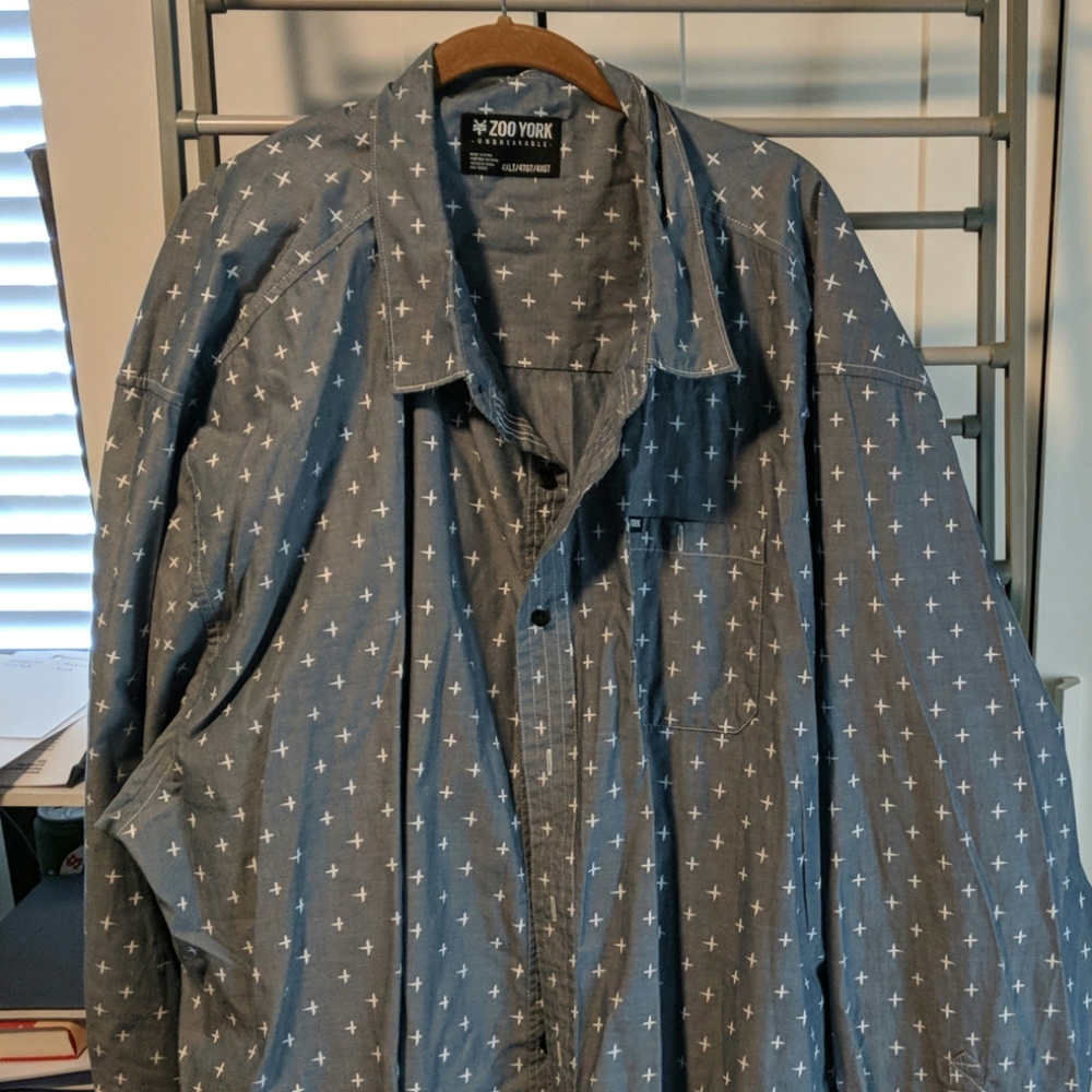 4XLT Zoo York long sleeve button up shirt